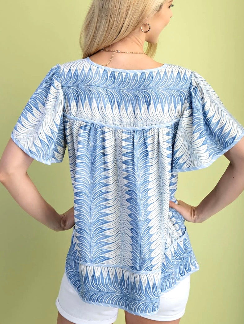 Blue Waves Blouse