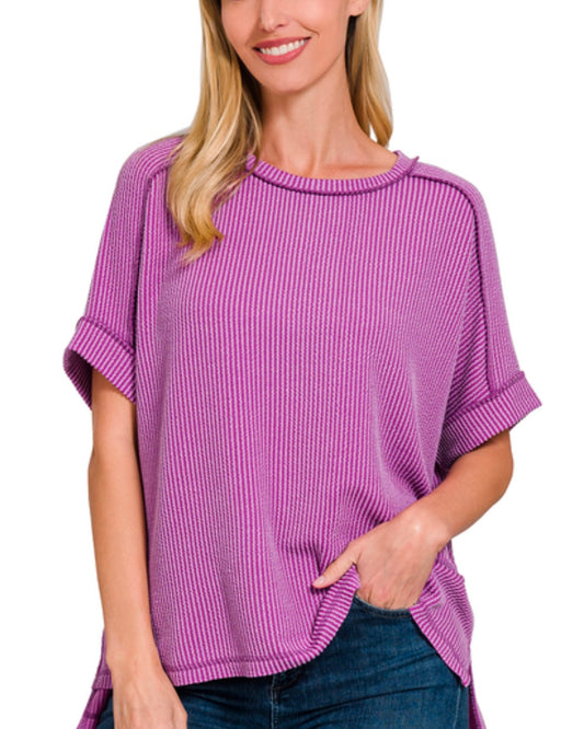 Corded Knit Top