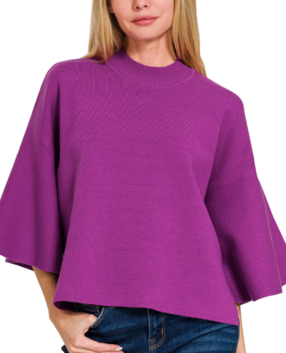 Bell Sleeve Sweater (2 colors)