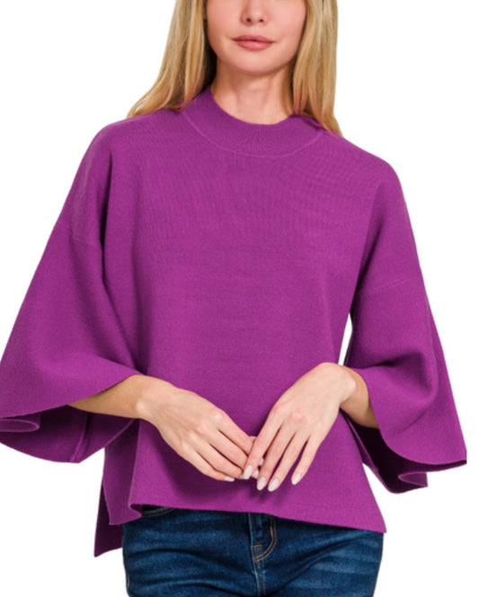 Bell Sleeve Sweater (2 colors)