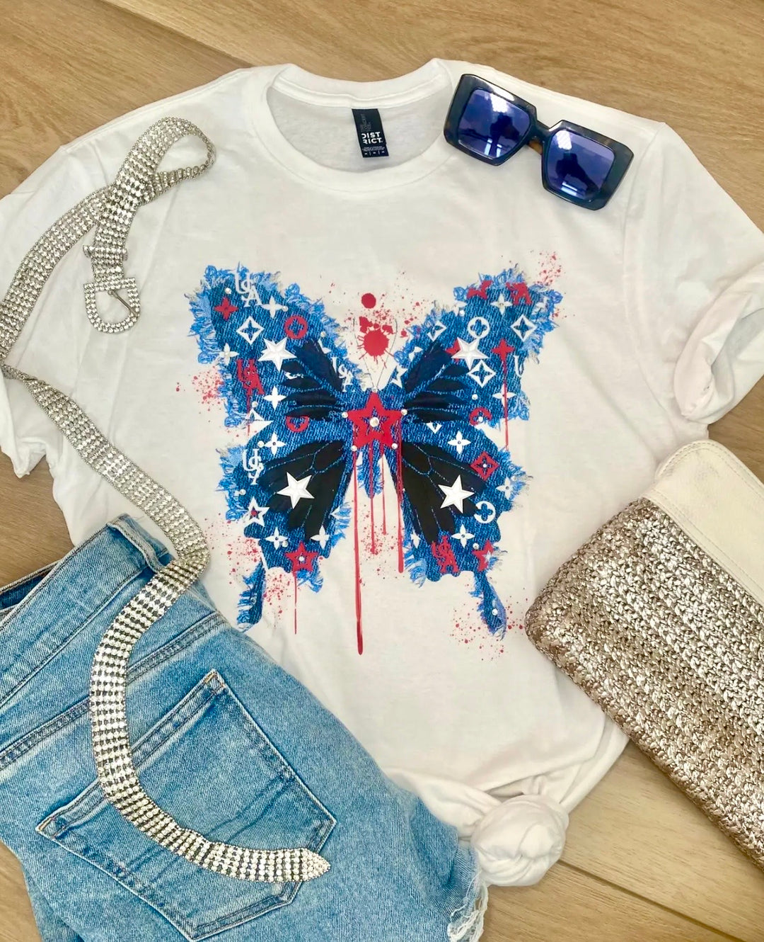 Patriotic Butterfly Tee