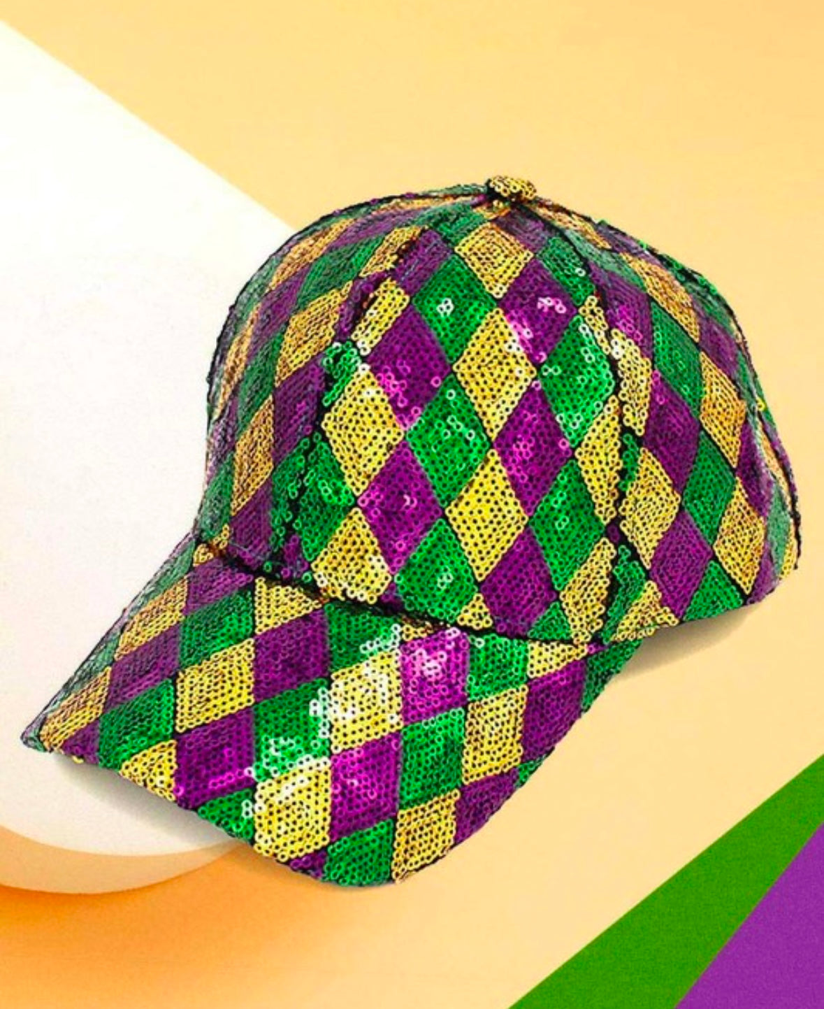 Mardi Gras Sequin Cap