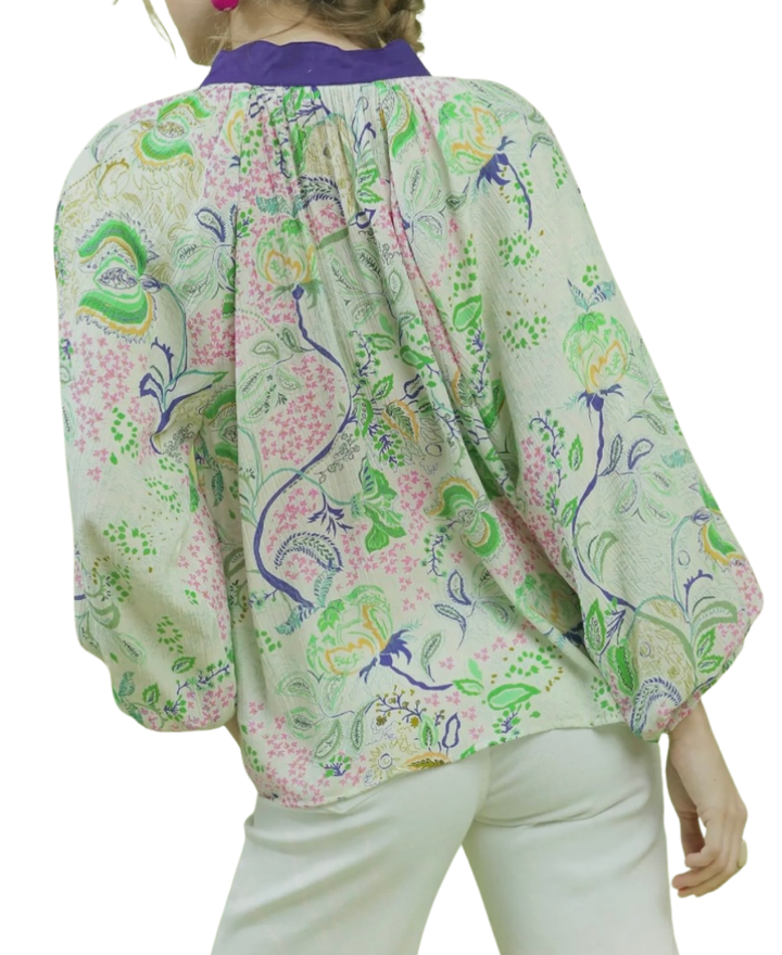 Paisley Contrast Blouse