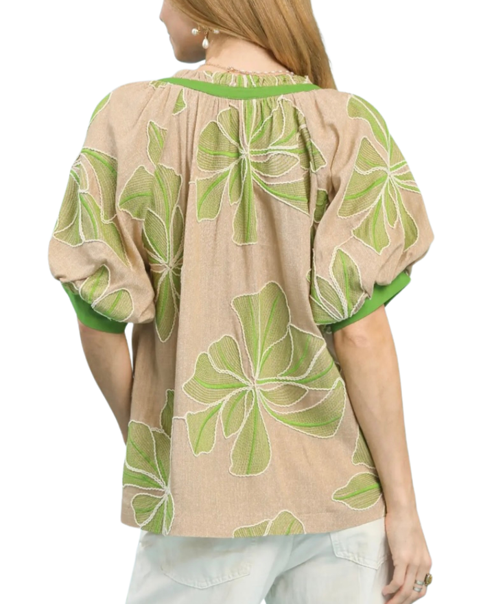 Embroidered Floral Blouse