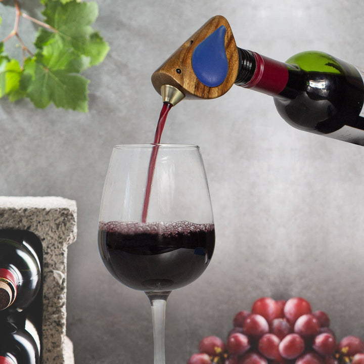 Songbird Specialties® "Singing" Wine Bottle Pourer, Blue