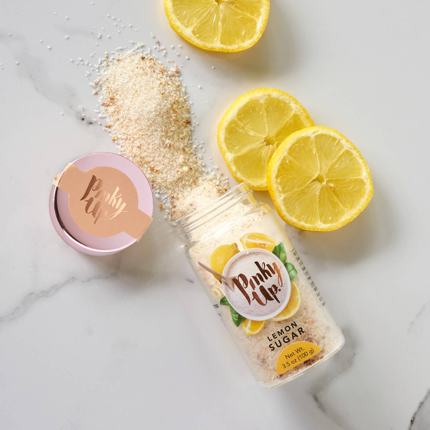 Lemon Sugar 3.5oz Glass Jar