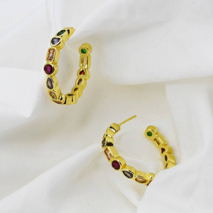Rainbow Gem Bliss Hoop N42