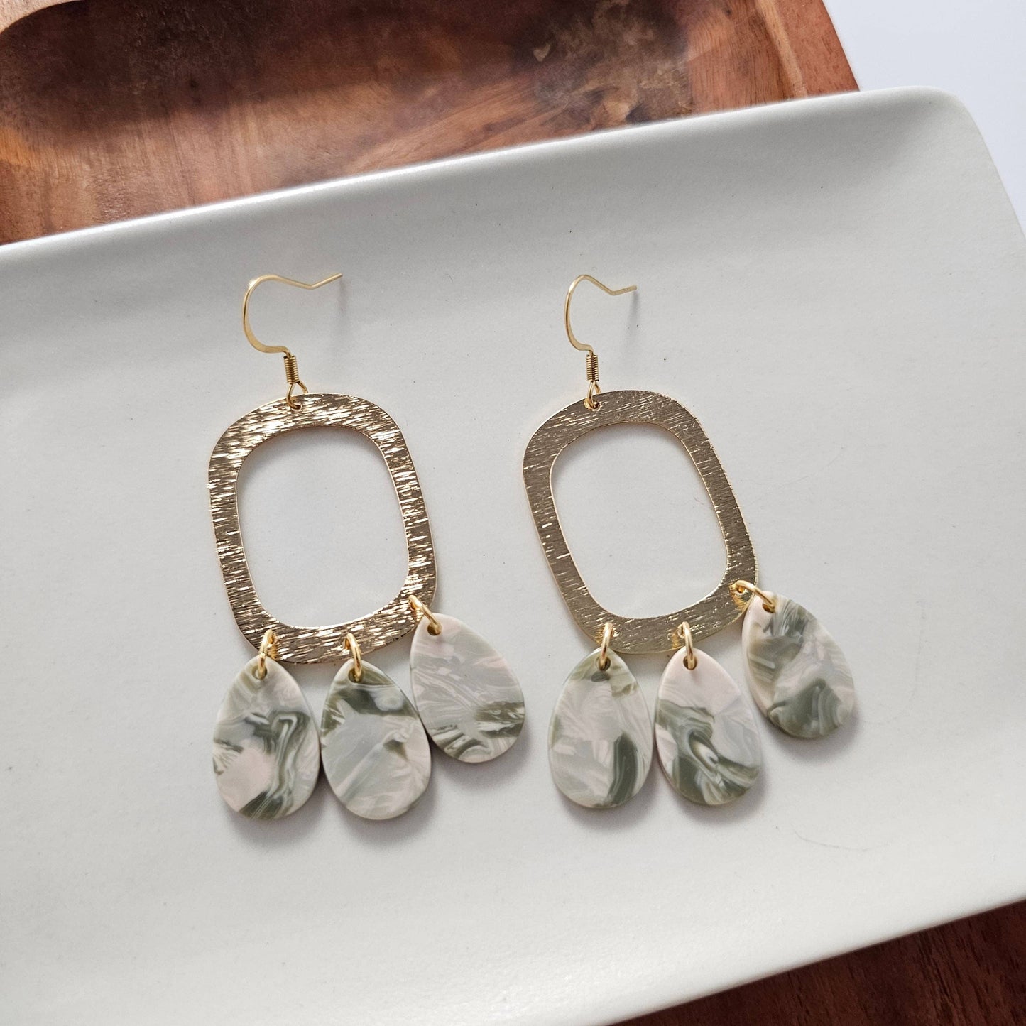 Ophelia Earrings - Sage