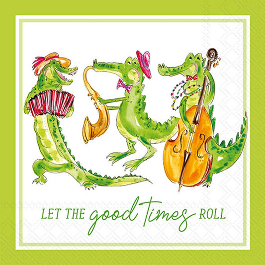 Mardi Gras Cocktail Napkins 20 Ct Mardi Gators Rosanne Beck