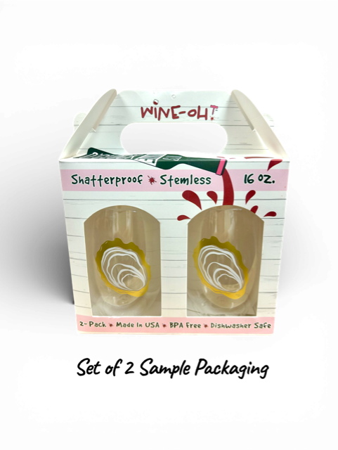 MAHJONG Unbreakable Tritan Plastic Stemless Wine Tumblers