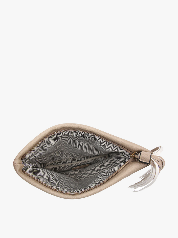 Austin Flapover Tassel Crossbody Clutch