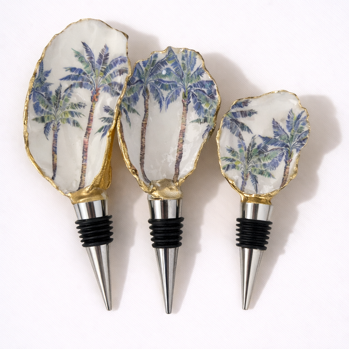 Palm Tree Oyster Shell Wine Stopper