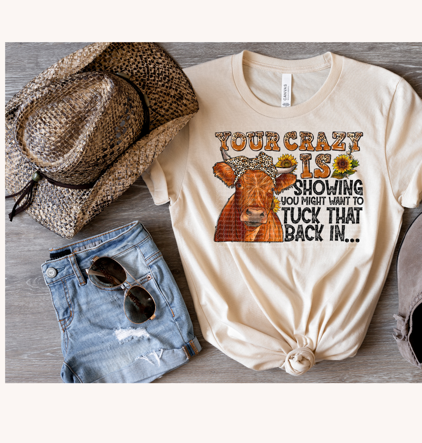 Your Crazy Is Showing Graphic Tee, Western Tshirt