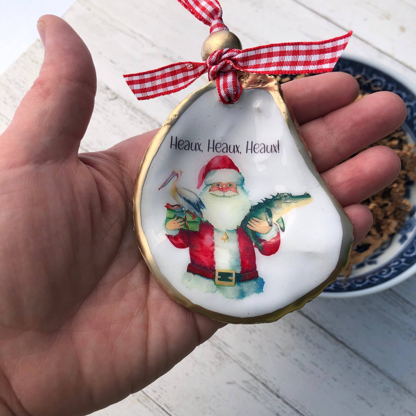 Oyster Ornament | Cajun Santa | Cajun Christmas