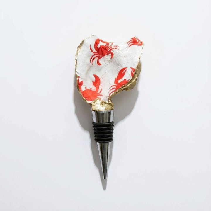 Crabby Catch Oyster Shell Wine Stopper