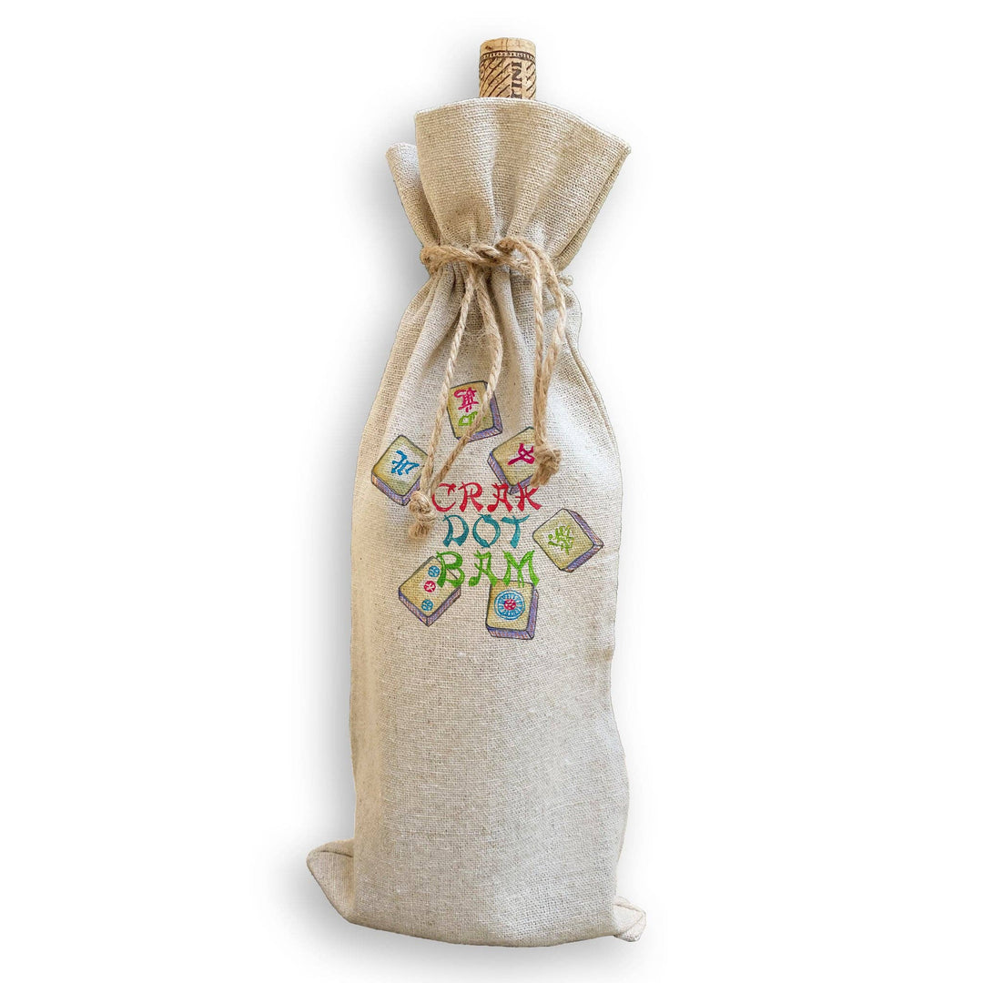 Colorful Mahjong Tiles Wine Bag