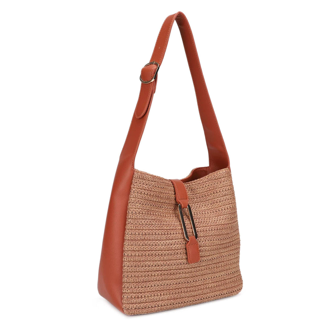 Arla Straw Hobo Tote