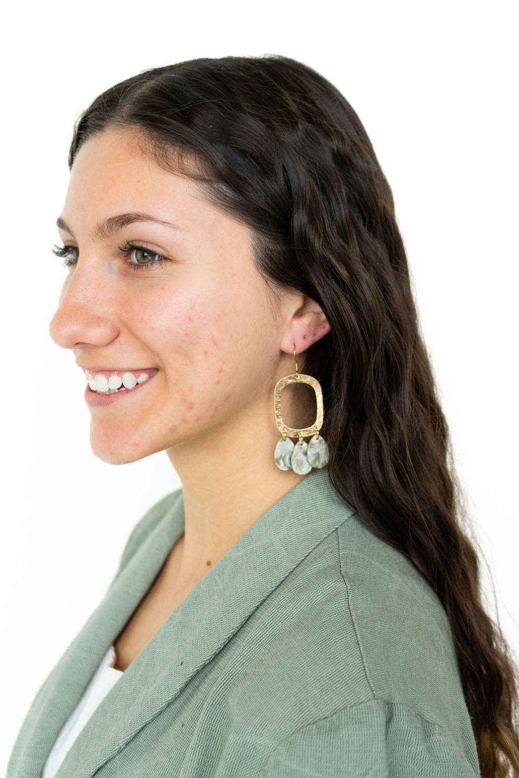 Ophelia Earrings - Sage