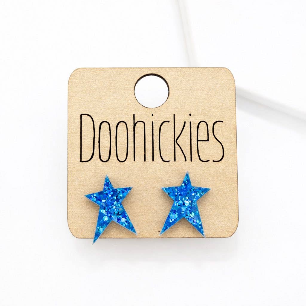 Sparkle Prim Star Studs - Patriotic Earrings