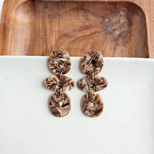 Florence Earrings - Hickory Brown