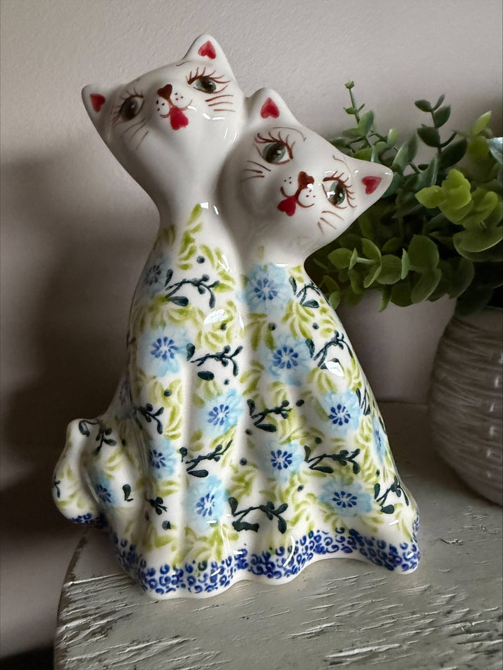 Polish Pottery Kitties-floral