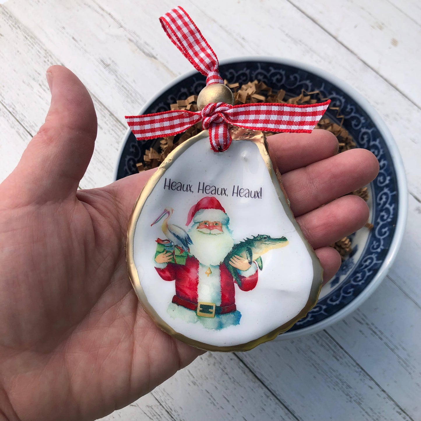 Oyster Ornament | Cajun Santa | Cajun Christmas