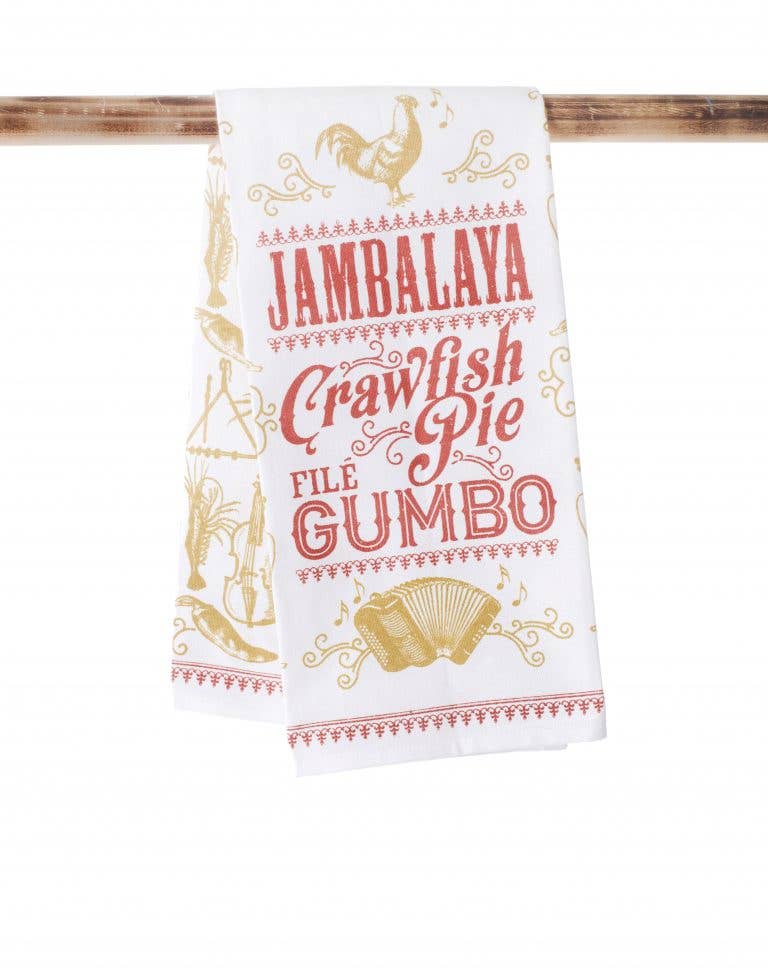 Jambalaya Crawfish Pie Kitchen Towel