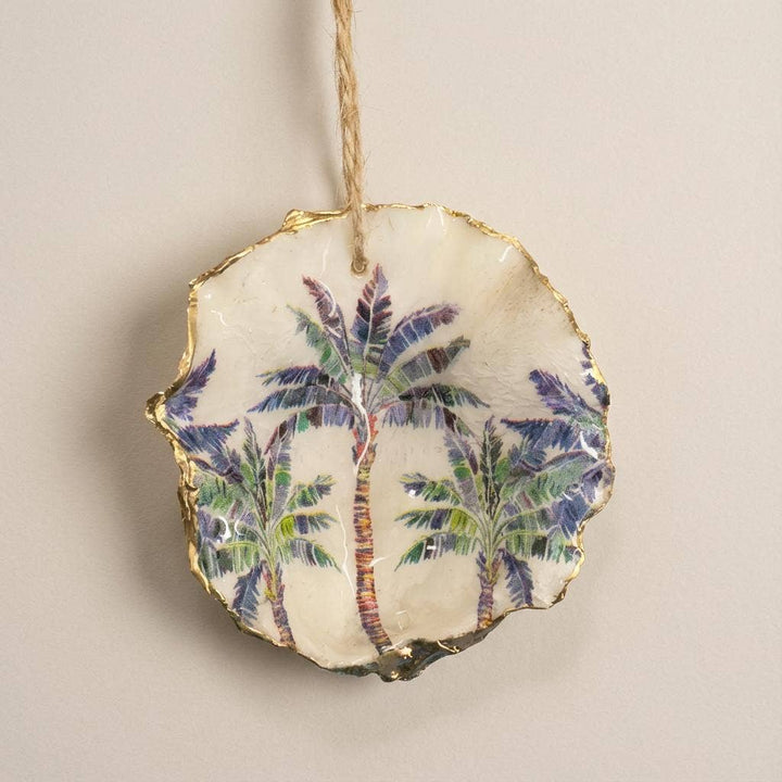 Palm Tree Oyster Ornament|Gold
