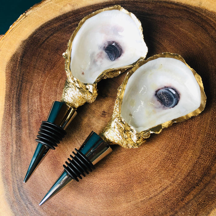 Oyster Wine Stopper--Octopus Print