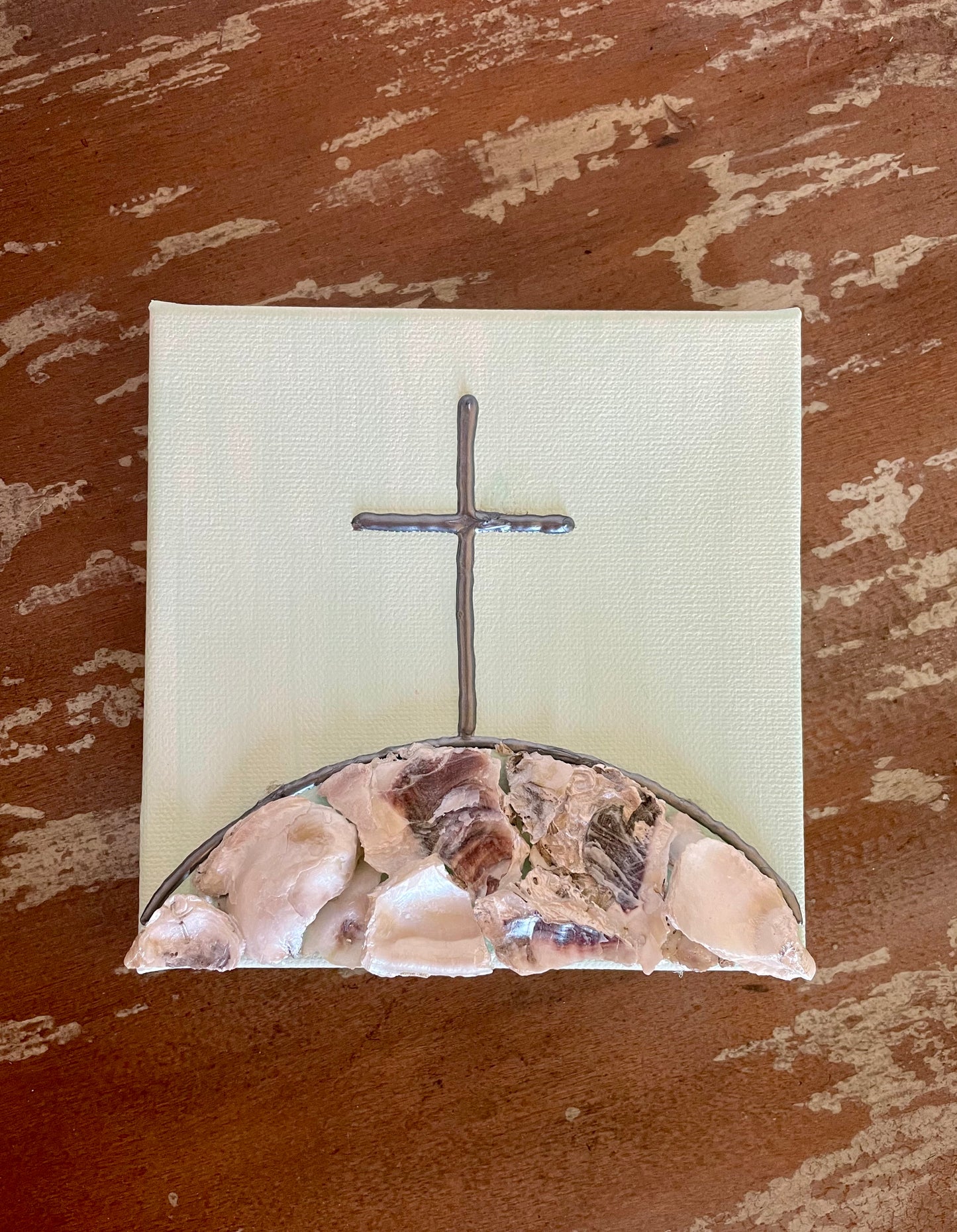 Cross Oyster Canvas