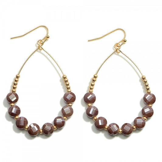 Beaded Teardrop Earrings (2 colors)