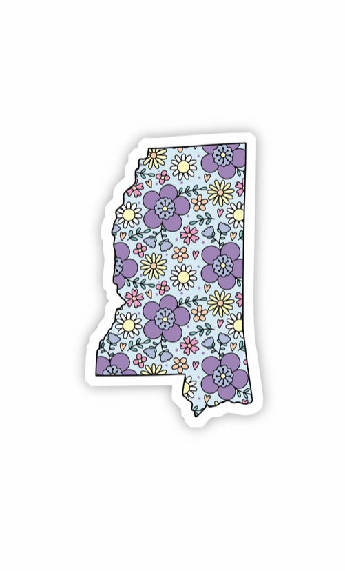 Mississippi Floral Sticker