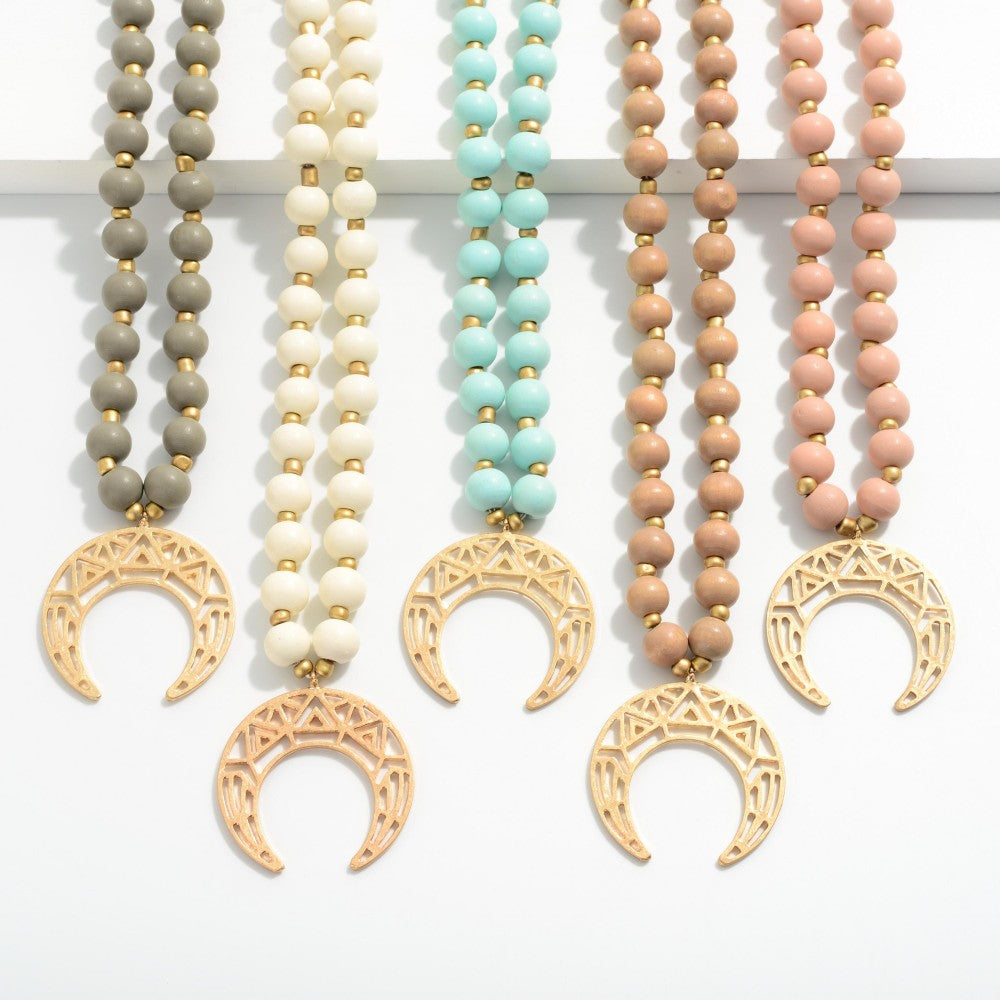 Wood/Crescent Necklace (4 options)